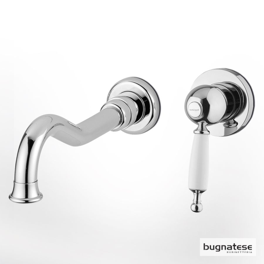 Μπαταρία Νιπτήρα Τοίχου Oxford Bugnatese Chrome 6345-100