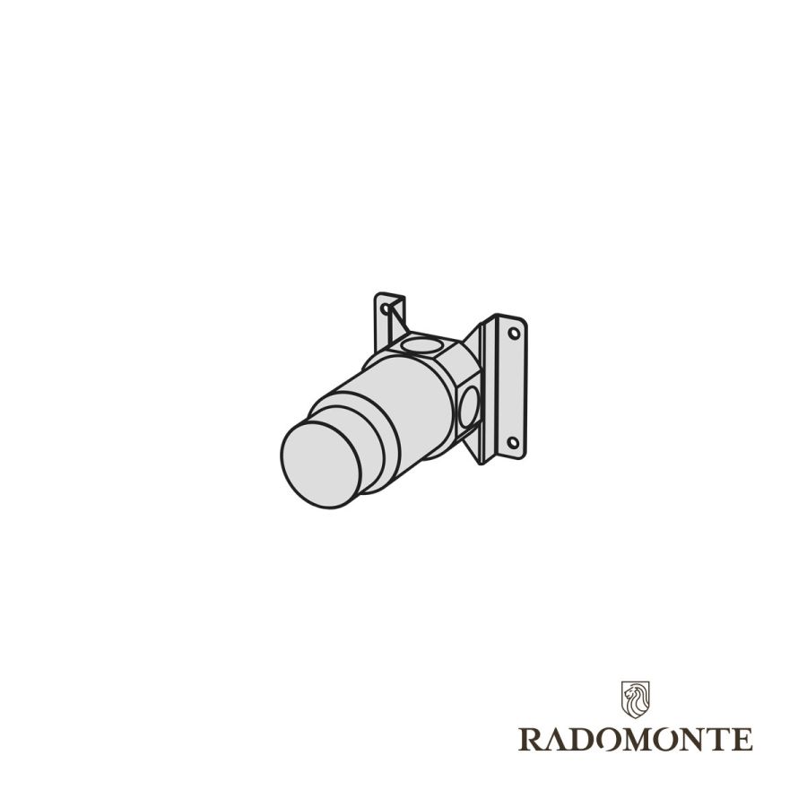 Εκτροπέας εντοιχισμού (εσωτερικό τμήμα) 2 εξόδων Radomonte Brushed Inox INC10-S