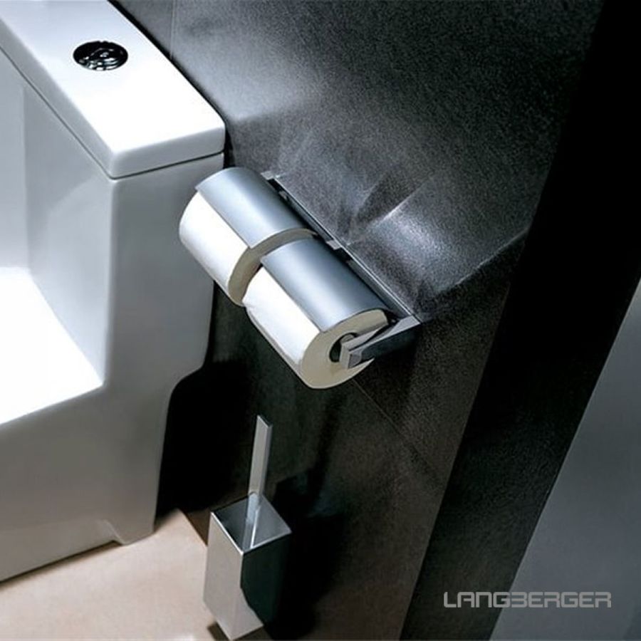 Χαρτοθήκη Διπλή με Κάλυμμα Langberger Chrome 21300-42A