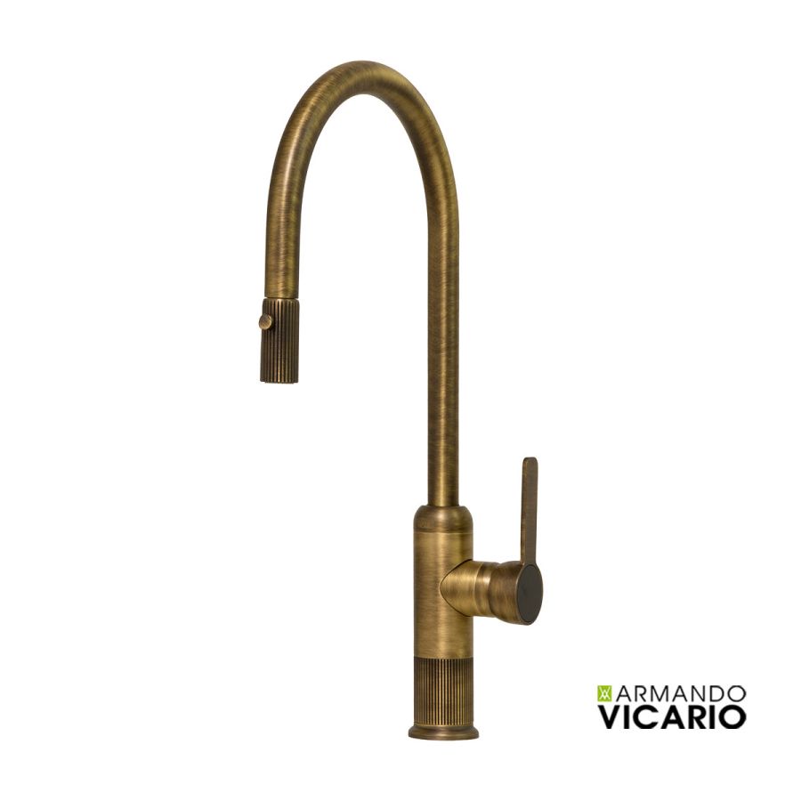 Μπαταρία Νεροχύτη Κουζίνας Lumiere Vicario Antique Brass  400785-221