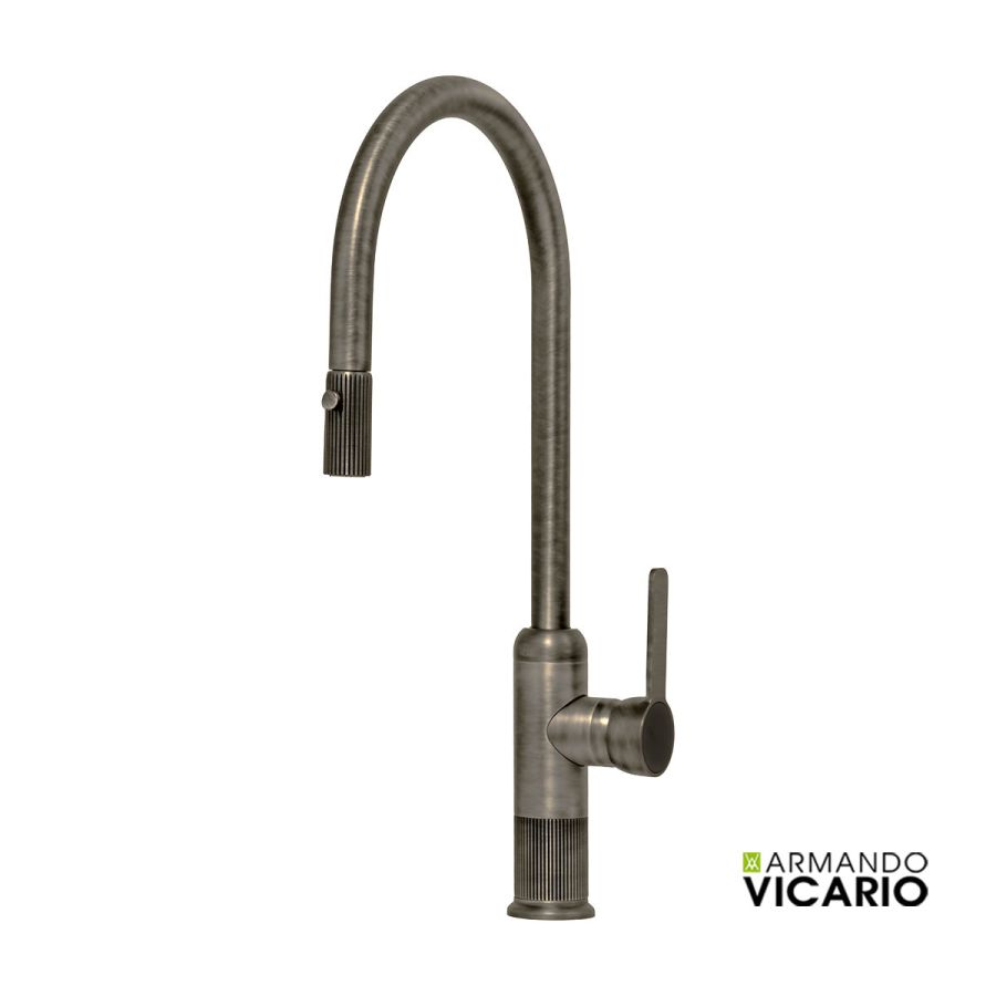 Μπαταρία Νεροχύτη Κουζίνας Lumiere Vicario Black Brushed 400785-410