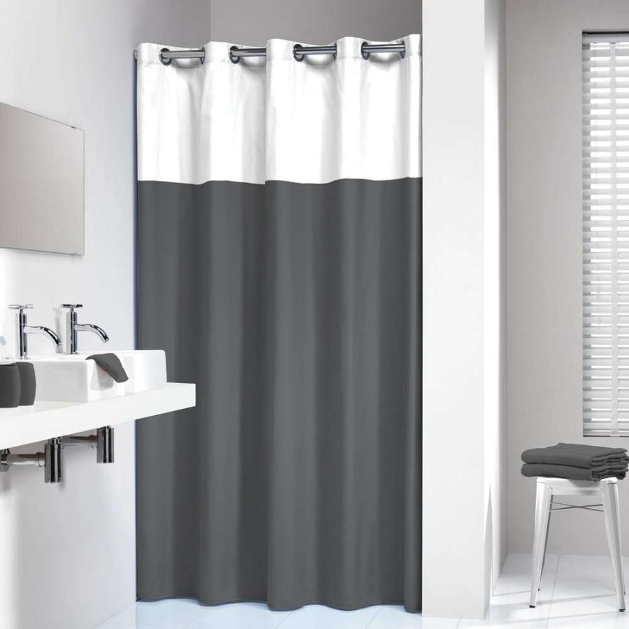 Double 180x200 grey κουρτίνα μπάνιου υφασμάτινη Sealskin  233521314