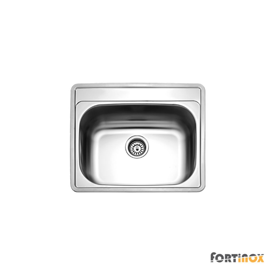 Νεροχύτης Κουζίνας Ανοξείδωτος Valley 60x50 Fortinox Inox Σαγρέ 25060-112