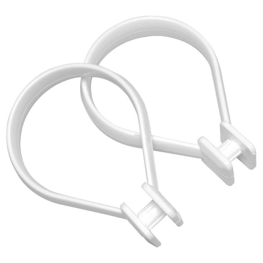 Beauty 12 pcs white κρίκοι κουρτίνας μπάνιου Sealskin  251060210