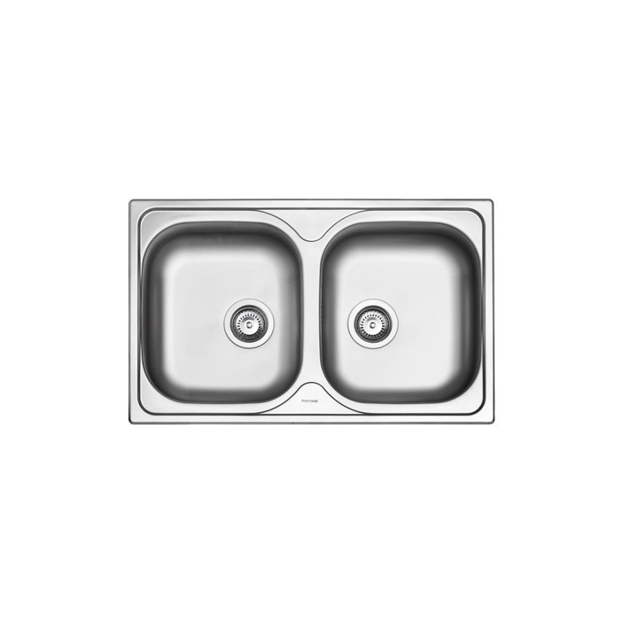 Νεροχύτης 80*50 cm Λείος Ένθετος για ερμάριο 80 εκ. Fortinox Valley 25200