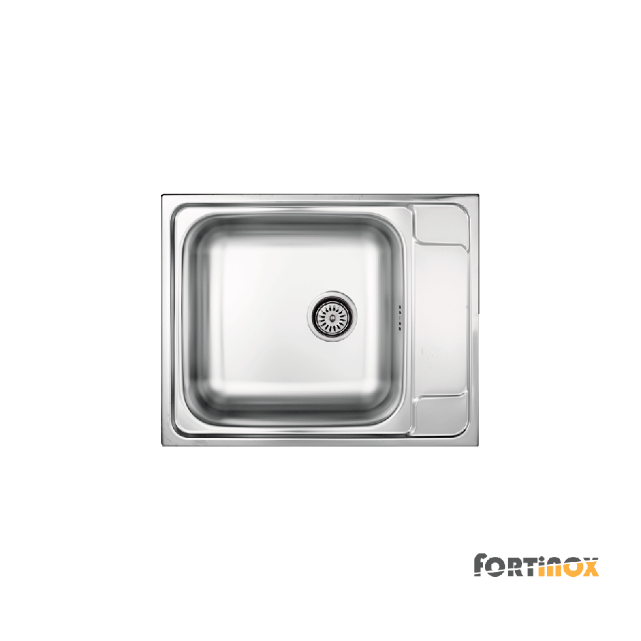 Νεροχύτης Κουζίνας Ανοξείδωτος Valley 63x50 Fortinox Inox Λείο 26150-110