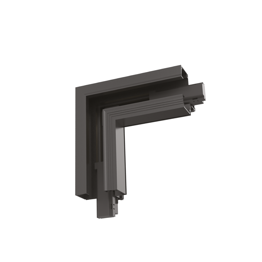 ARCA CORNER RECESSED RIGHT LEFT+CONNECTOR BK Ideal Lux 283142