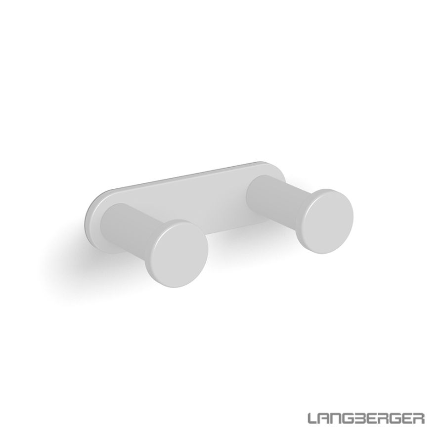 Κρεμάστρα 2 Αγκίστρων Langberger White Matt 21280-32A-300