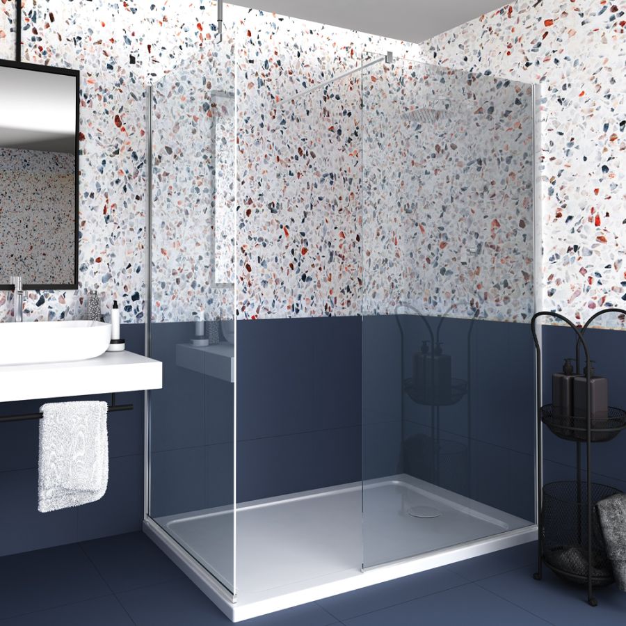 Orabella Serena H185 90 cm - Καμπίνα ελεύθερης τοποθέτησης με βραχίονα στήριξης τοίχου 30497