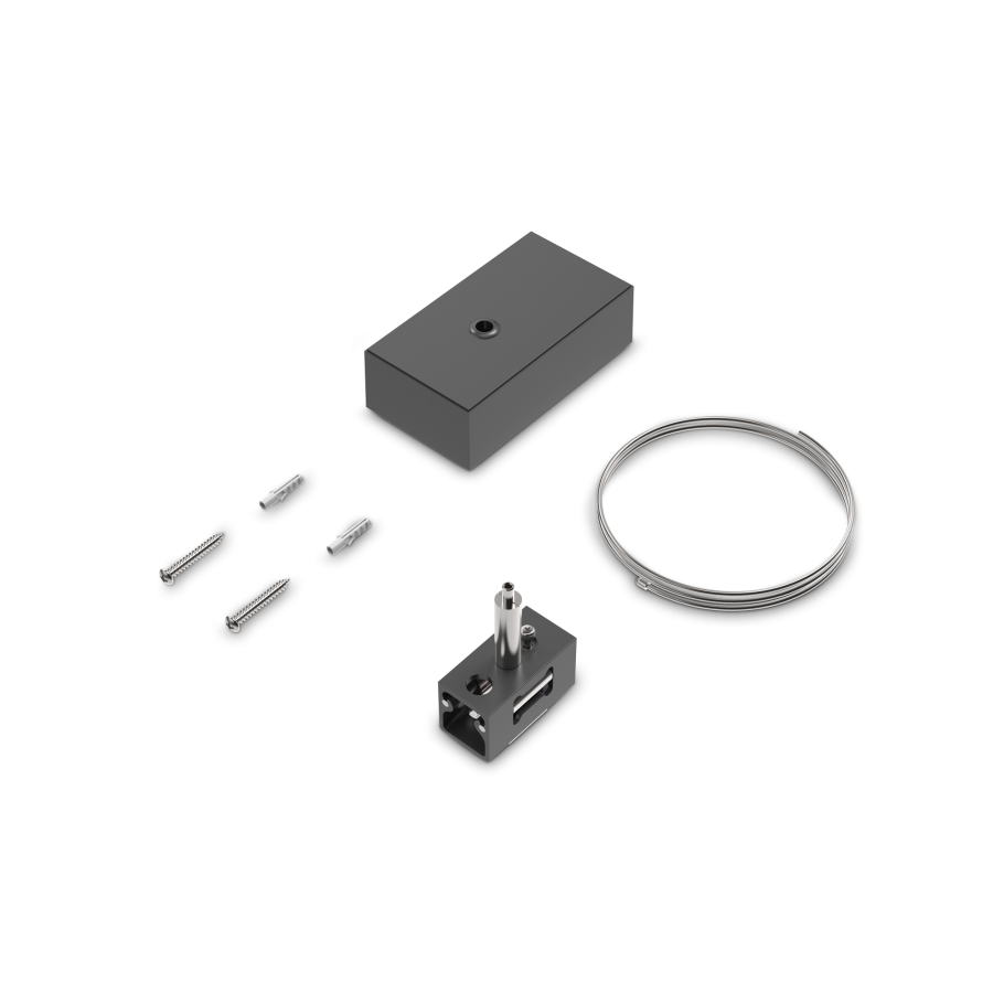 EGO KIT BI-EMISSION CABLE 2 MT + CEILING CUP BK Ideal Lux 322476