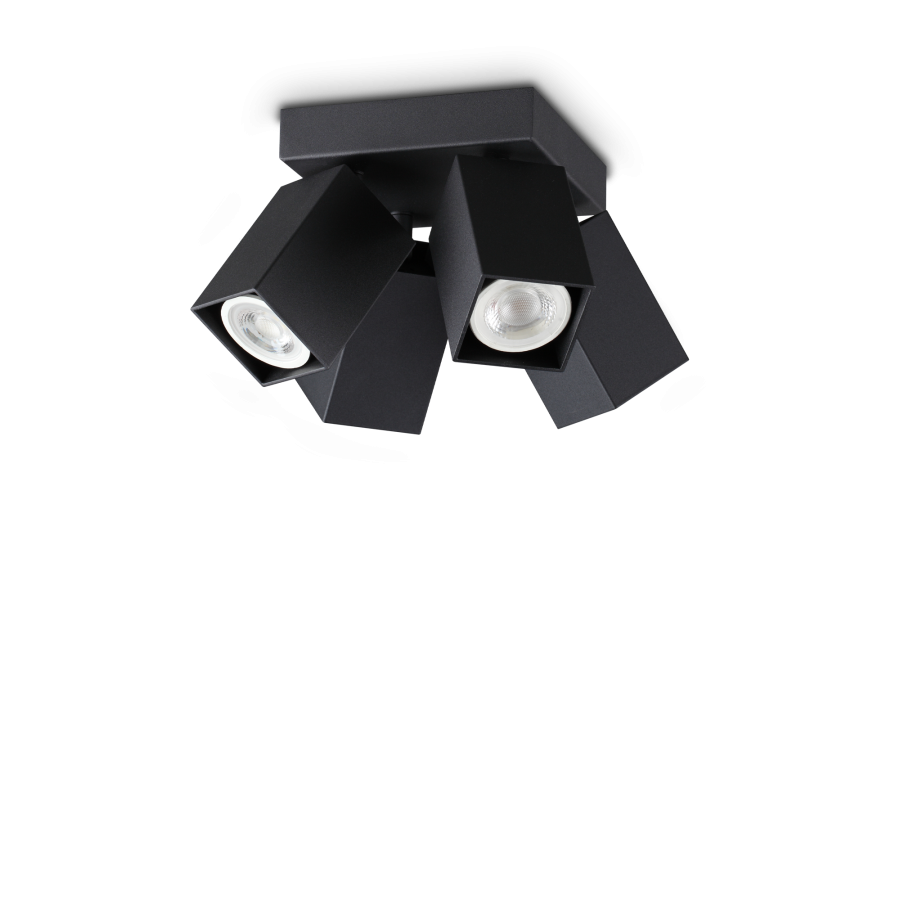 DYNAMITE PL4 SQUARE NERO Ideal Lux 371313
