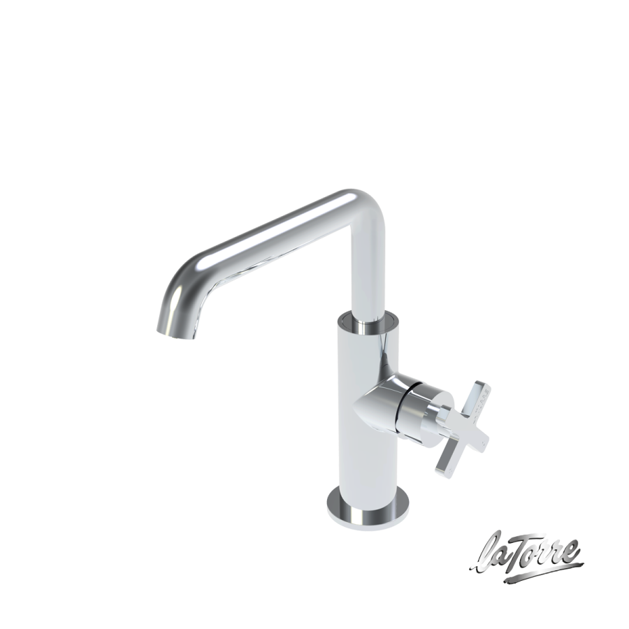 Μπαταρία Νιπτήρα με Βαλβίδα Clic-Clac Εlle Cross La Torre Chrome 38020-100