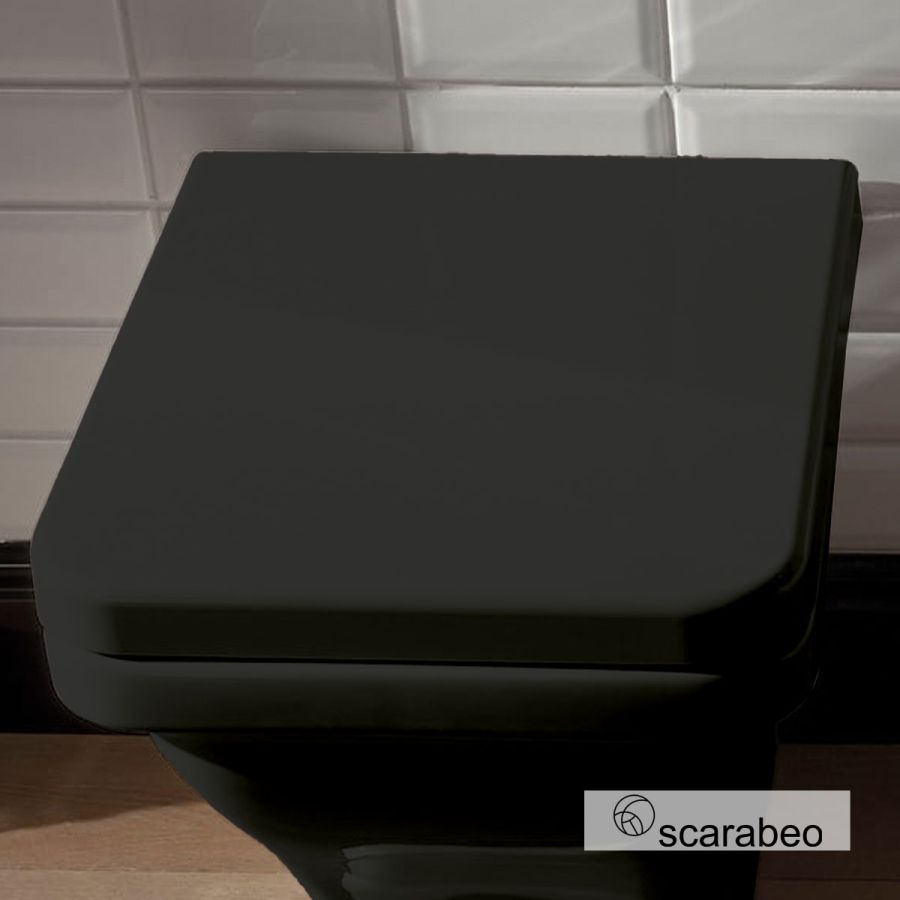 ΚΑΛΥΜΜΑ ΛΕΚ.BUTTERFLY SOFT CLOSE SCARABEO NIGHT (BLACK)/CHR 4010C-400