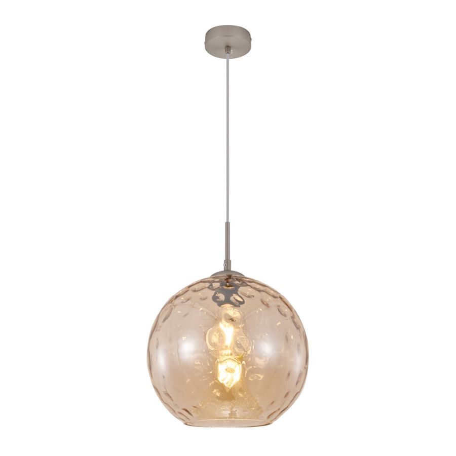 InLight Κρεμαστό φωτιστικό από μελί γυαλί 1XE27 D:30cm 4039-A-Amber