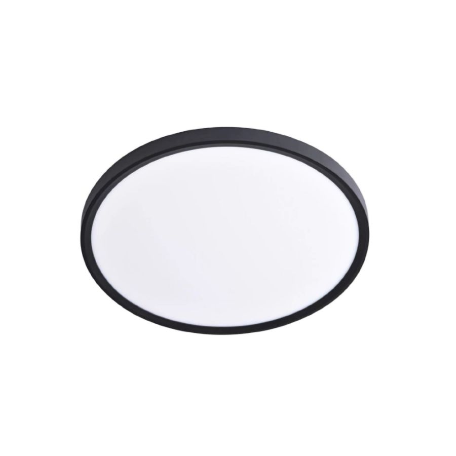 Πλαφονιέρα οροφής LED 24W 3CCT by switch on base σε μαύρη απόχρωση D:30x2,5cm 42036-D-Black