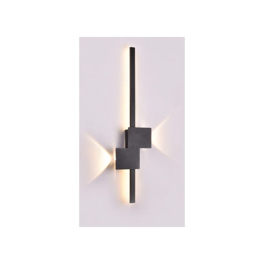 Επιτοίχιο φωτιστικό LED 14W & 2*3W 3CCT από μαύρο μέταλλο 43043-BL