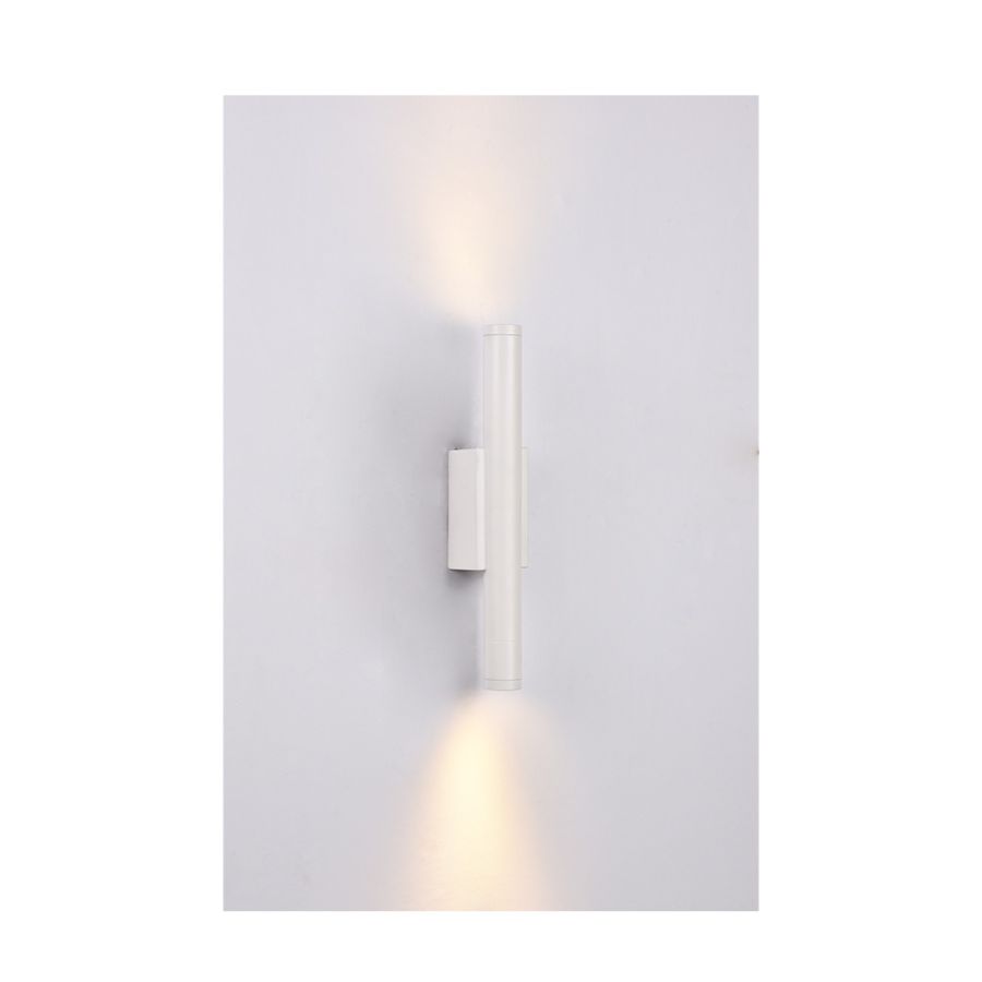 Επιτοίχιο φωτιστικό LED 2*5W 3000K σε λευκή απόχρωση απο αλουμίνιο D:30x6cm 43061-White