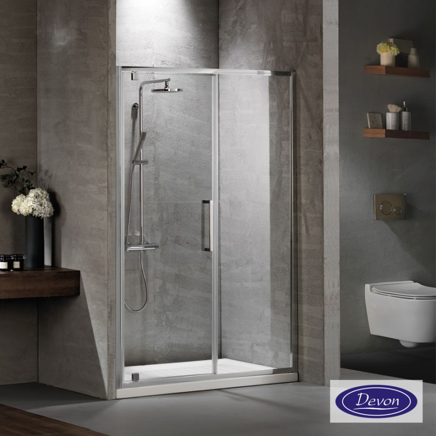 Ανοιγόμενη πόρτα ντουζιέρας PIVOT INFILL 120 ύψους 195εκ. ρυθμιζόμενη διάσταση από 117 έως 121εκ., Primus Plus Clean Glass Chrome PIR120C-100