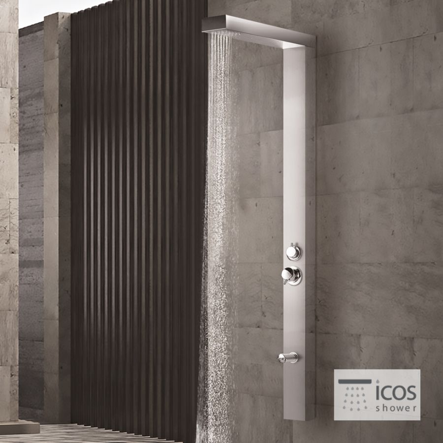 Στήλη Ντουζιέρας με μίκτη THEAMIX, ICOS AISI316 Inox THEAMIX