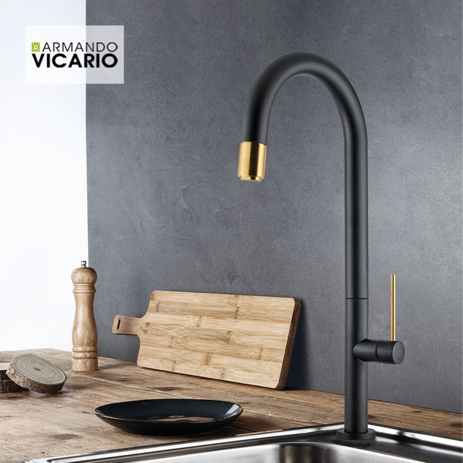 ΜΠΑΤ.ΝΕΡΟΧ. TOZO BLACK MATT/BRUSHED GOLD 48780-400201