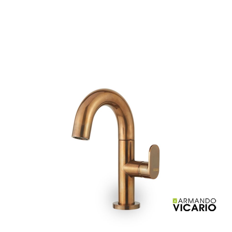 Μπαταρία Νιπτήρα με Βαλβίδα Clic-ClacSlim Vicario natural Brass 500010-225