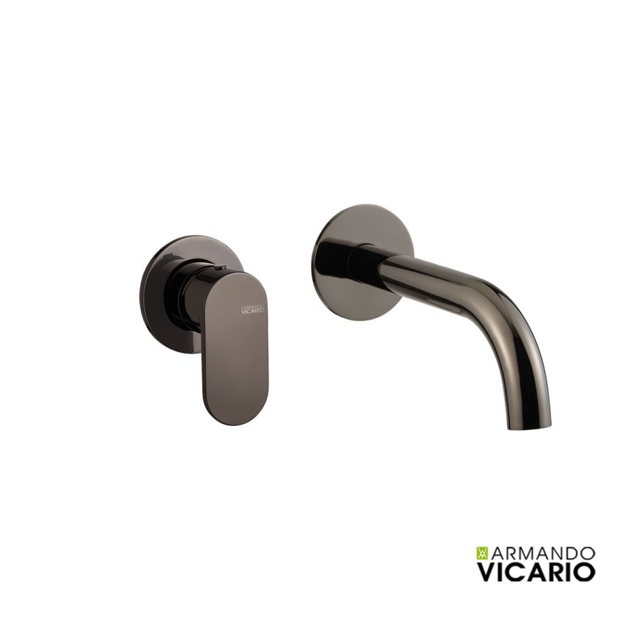 Μπαταρία Νιπτήρα Τοίχου Slim Vicario Black Chrome 500045-405