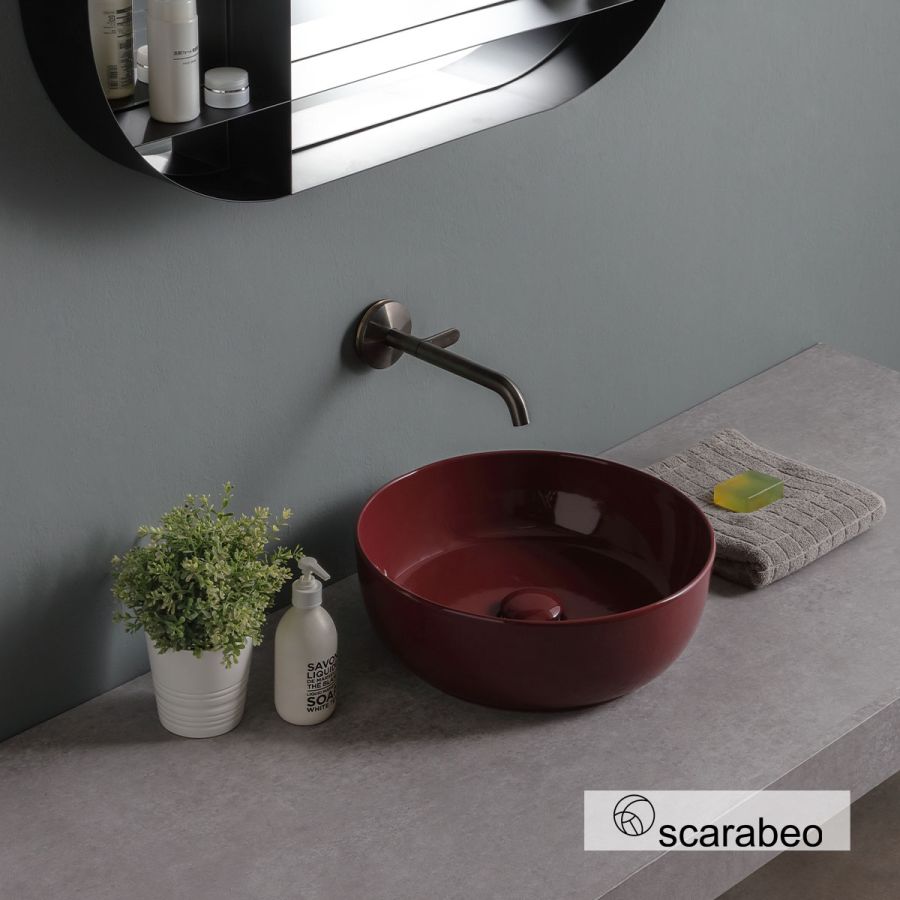 Νιπτήρας Πορσελάνης Glam Φ39 Scarabeo Cherry Glossy 1807-830