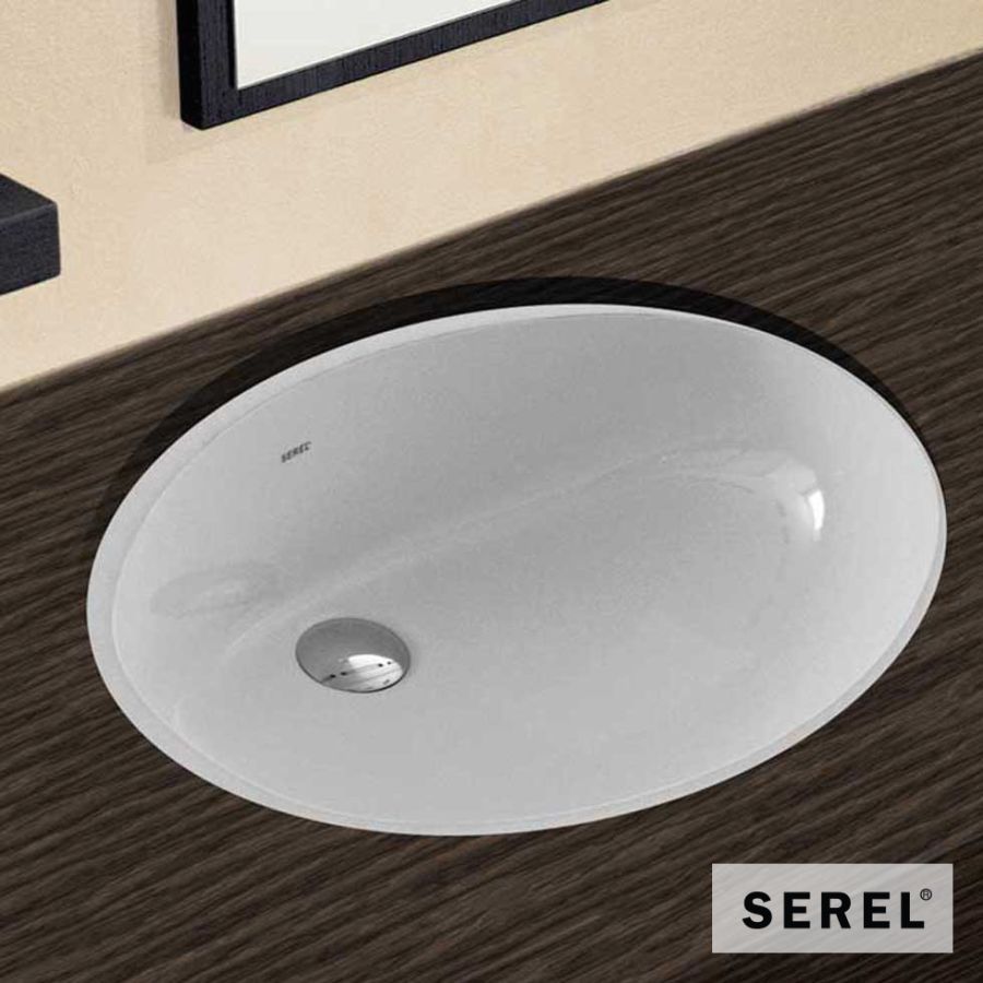 Νιπτήρας Πορσελάνης Υποκαθήμενος58x43,5 SEREL White 0501-300