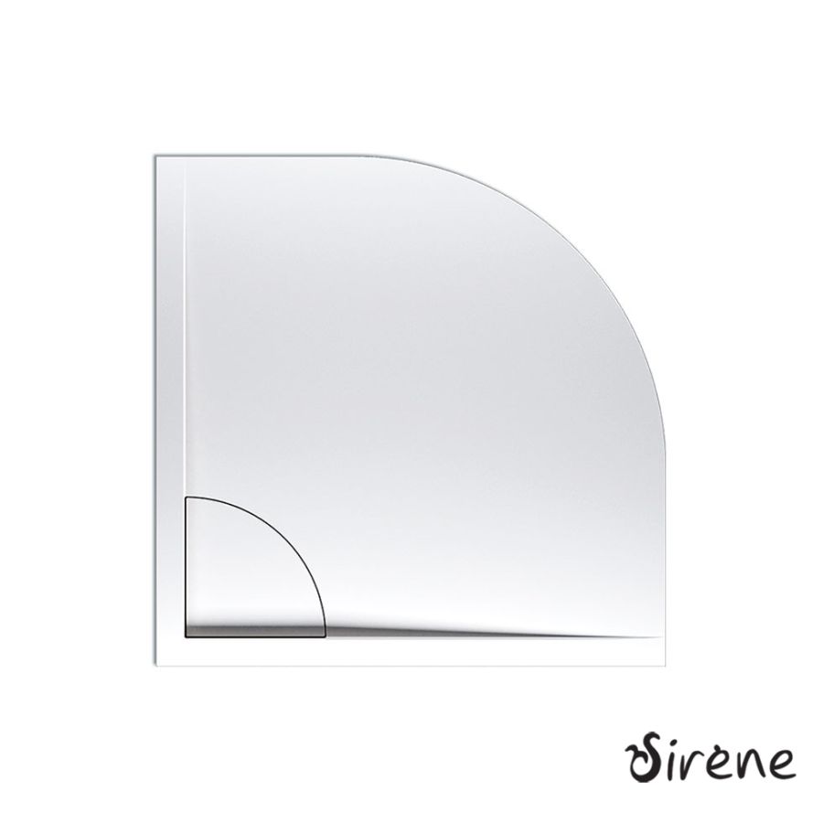 Ντουζιέρα Ημικυκλική Ακρυλική 80x80 Flow Φ90 Sirene White FQ8080-300