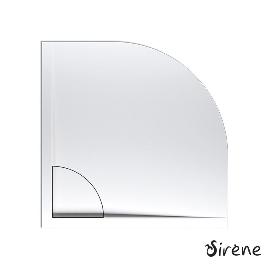 Ντουζιέρα Ημικυκλική Ακρυλική 90x90 Flow Φ90 Sirene White FQ9090-300