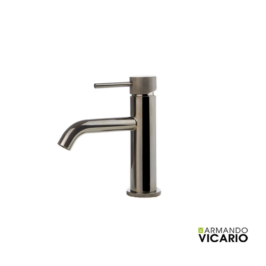 Μπαταρία Νιπτήρα με Βαλβίδα Clic-Clac Industrial Vicario Black Brushed 512010-410