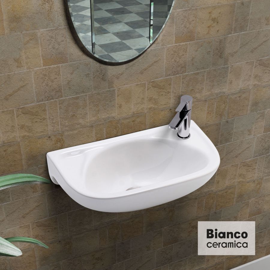 Νιπτήρας Πορσελάνης 41x26 Bianco Ceramica White 39040-300