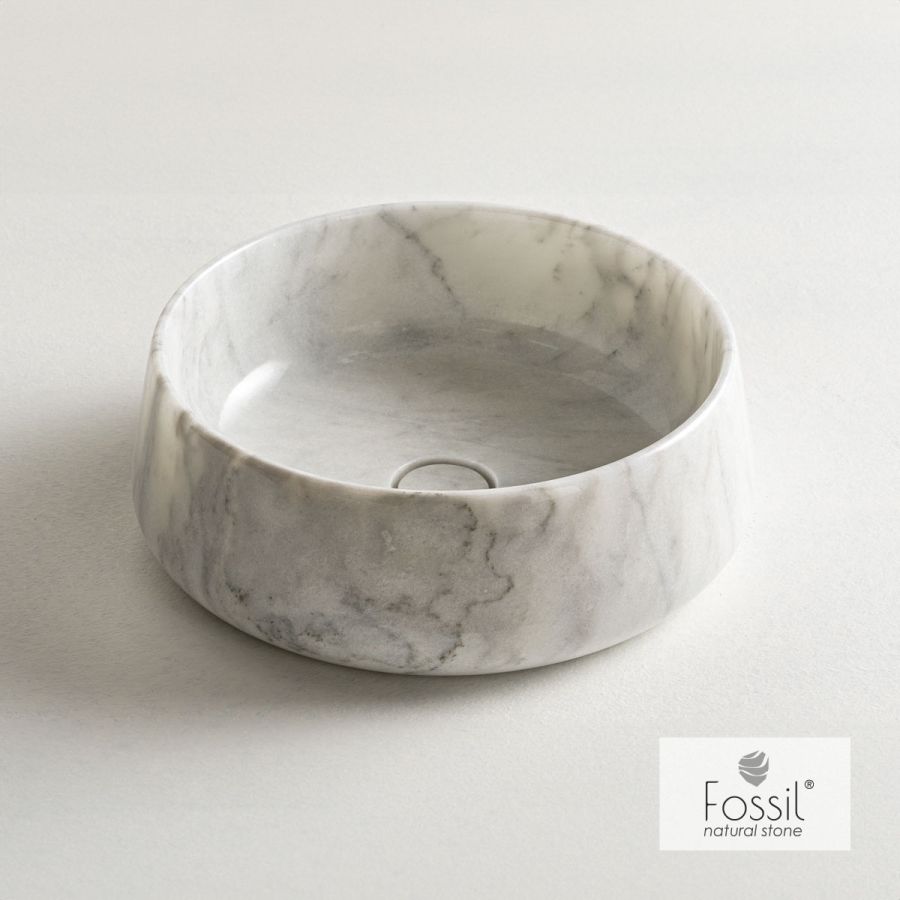 Νιπτήρας Μαρμάρινος Φ42 h.14 Fossil Carrara Nuovo DR42-300