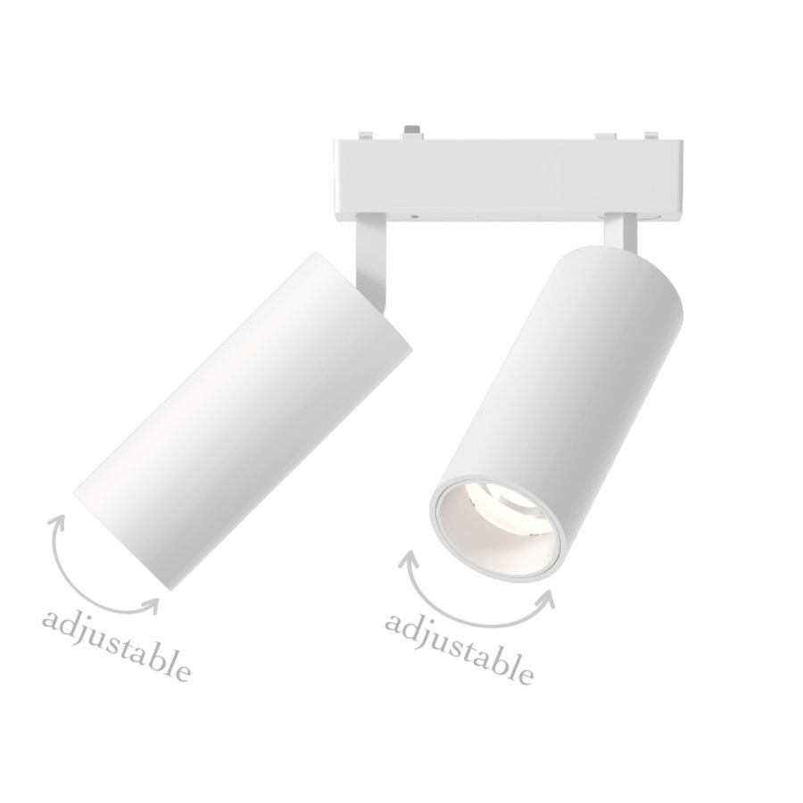 InLight Φωτιστικό LED 2x9W 3000K για Ultra-Thin μαγνητική ράγα σε λευκή απόχρωση D:16cmX4,4cm T03801-WH