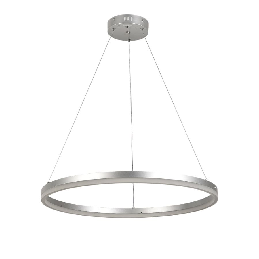 Κρεμαστό φωτιστικό LED 45W 3CCT by switch on base  D:60cm 6095-C-Silver