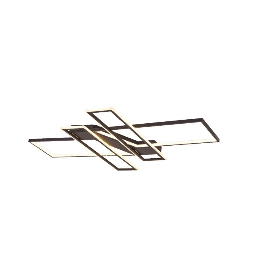 Πλαφονιέρα οροφής LED 100W 3CCT σε μαύρη απόχρωση D:120x80cm 6108