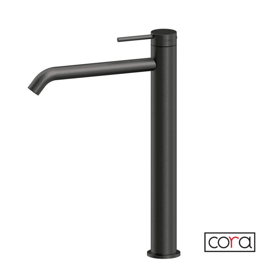 Μπαταρία Νιπτήρα Υψηλή με Βαλβίδα Clic-Clac Cosmo PVD Black Brushed Inox 316L 6113-411