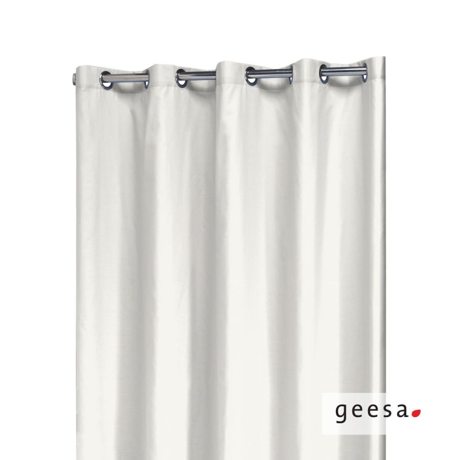 Κουρτίνα ντους coloris polyester/cotton 180x200 εκ. Geesa White 620-300