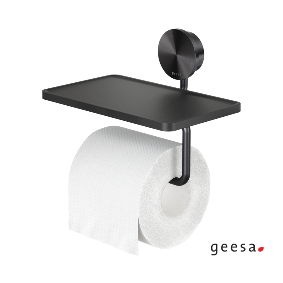 Xαρτοθήκη με Εταζέρα 18,5x12,9 εκ. OPAL Geesa Inox PVD Black Brushed 7224-411