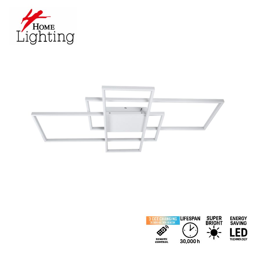 SE LED 4 TESSERA WHITE 86*48*10cm 3CCT WITH CONTROL+MEMORY IP20 54W 2 YEARS WARRANTY Z4 HOMELIGHTING 77-50991