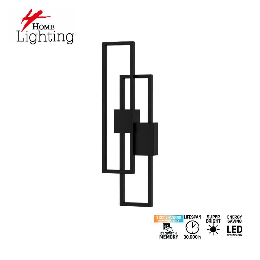 SE LED 50 FRAME BLACK WALL LAMP 50*16*16.5cm 3CCT WITH MEMORY 2 YEARS WARRANTY HOMELIGHTING 77-51149