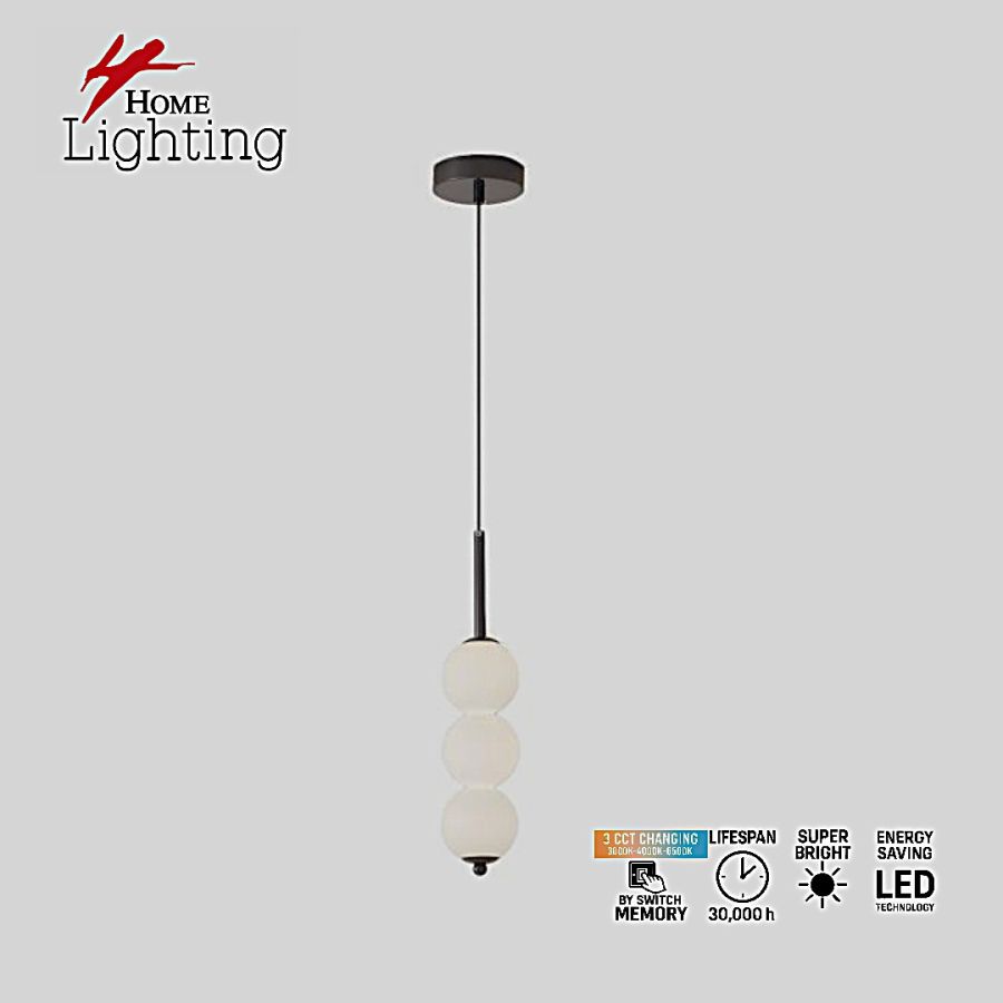 SE LED 120 LUNA TRIPLA BLACK Φ10CM PENDANT 3CCT WITH MEMORY 2 YEARS WARRANTY HOMELIGHTING 77-51157