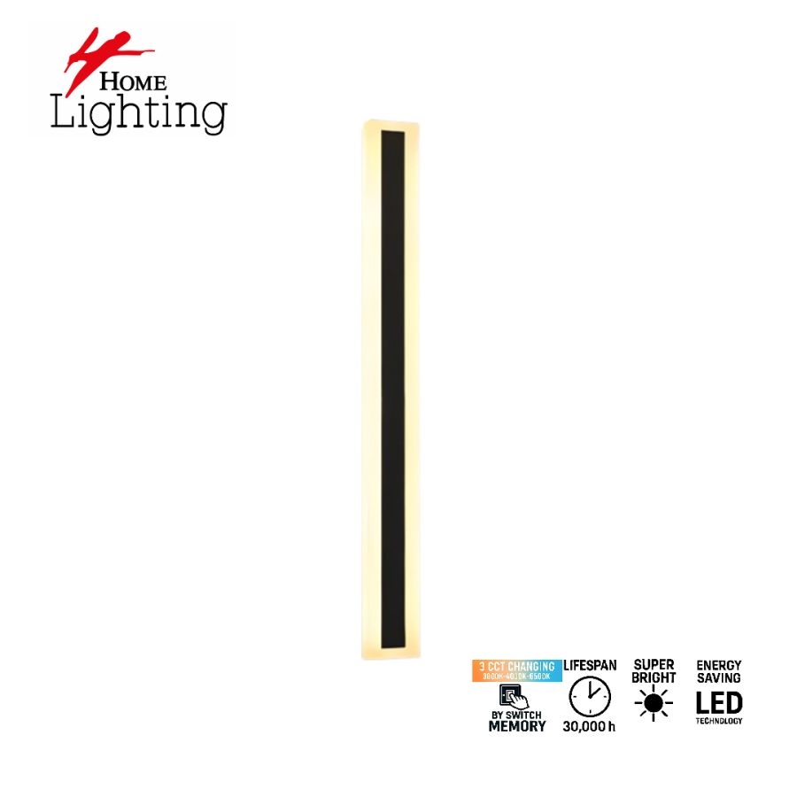 SE LED 60 LINEAX WALL LAMP 3CCT WITH MEMORY BLACK 2YEARS WARANTY HOMELIGHTING 77-51161