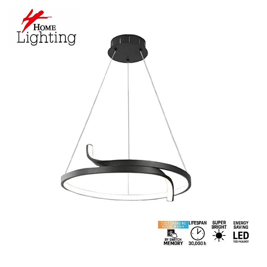 SE LED 50 ECLIPTA BLACK 3CCT WITH MEMORY 37,1W 50cm 2 YEARS WARRANTY HOMELIGHTING 77-51168