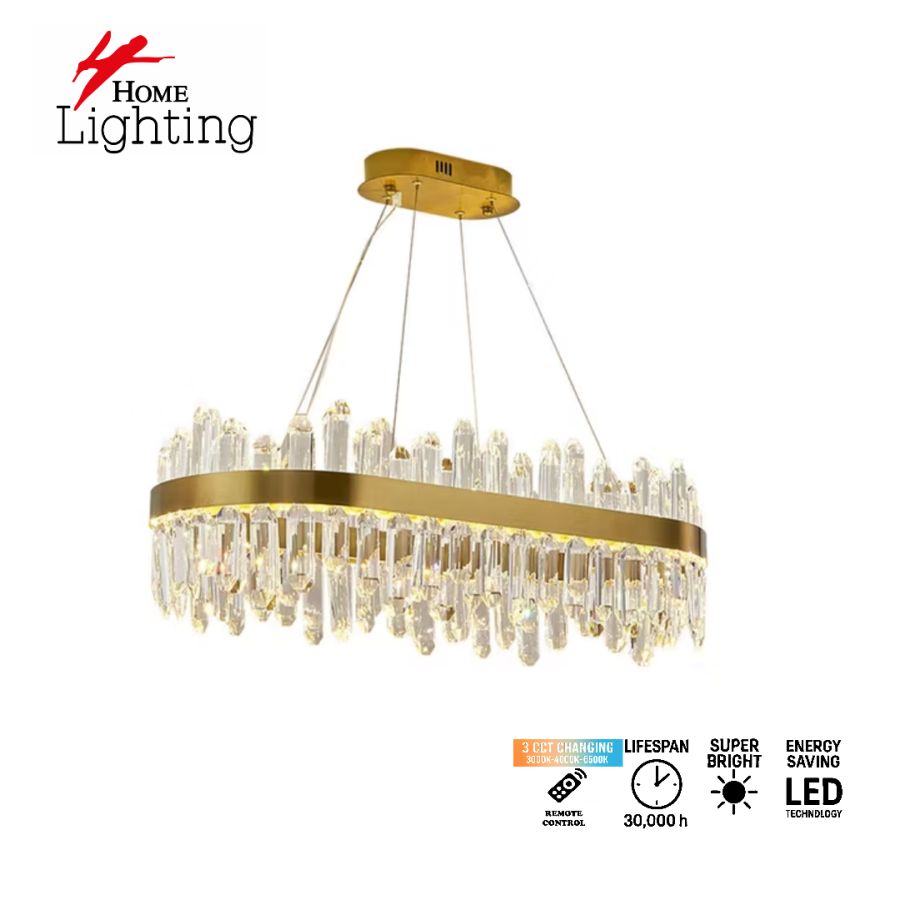 SE LED 80 SOLINA RECTANGLE GOLD 80*35cm 3CCT 3000-6500K REMOTE CONTROL 2 YEARS WARRANTY HOMELIGHTING 77-51196
