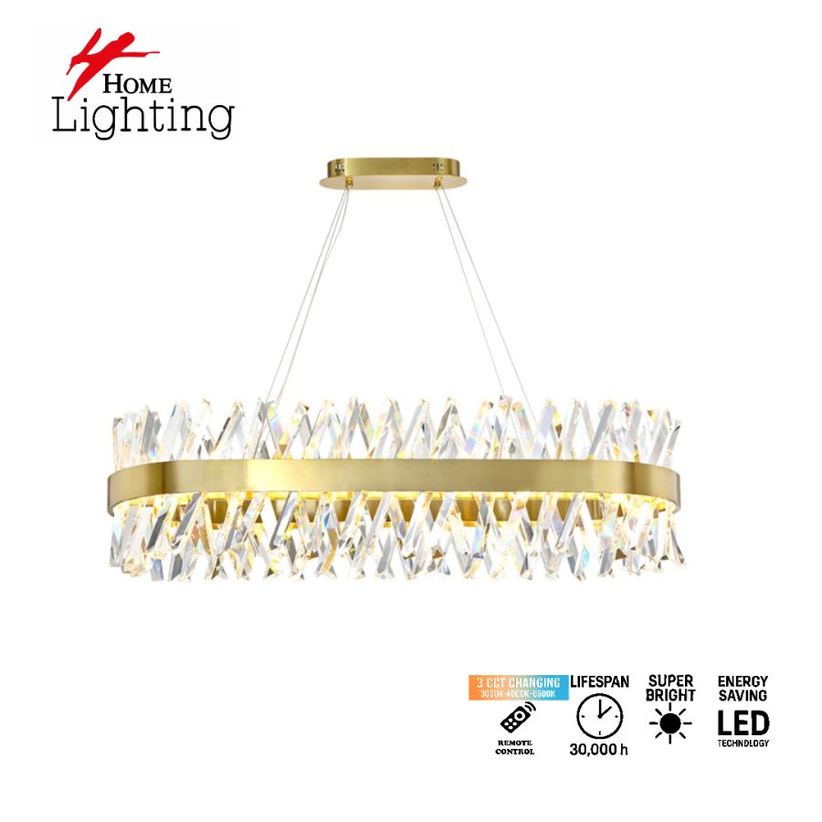 SE LED 80 TWILIGHT RECTANGLE L80cm GOLD 23,2W 3000K-6500K 3CCT REMOTE CONTROL 2 YEARS WARRAN HOMELIGHTING 77-51198