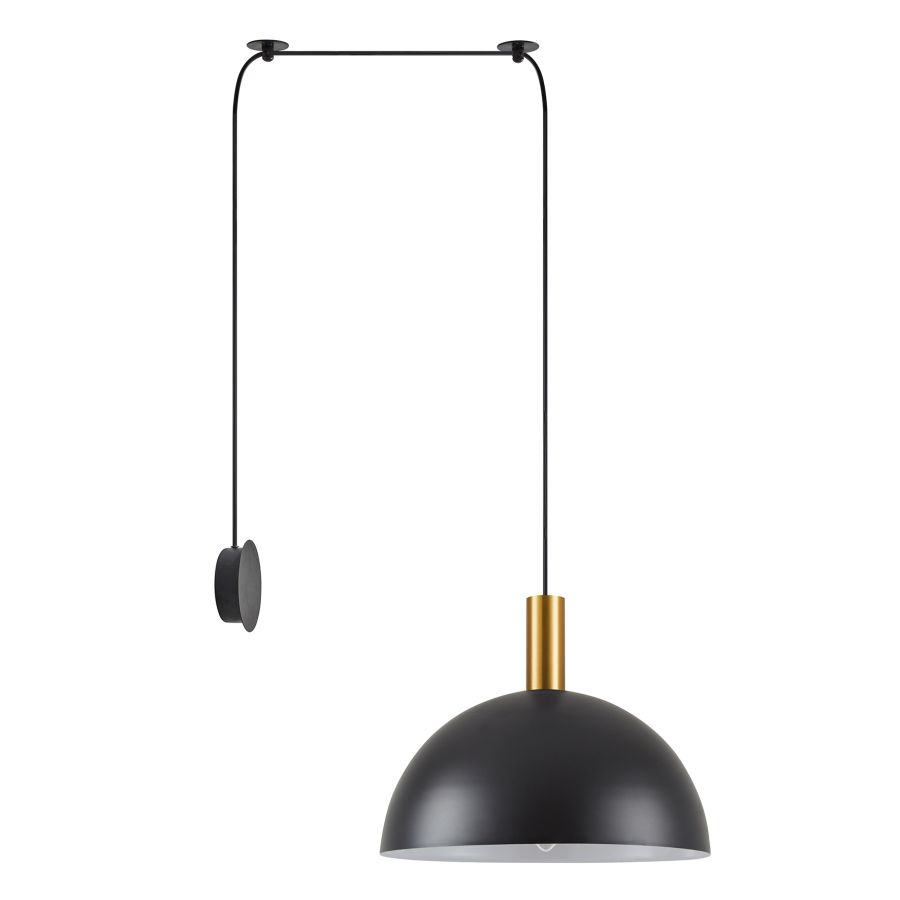 SE21-GM-4-NM1W-MS40 ADEPT TUBE Gold Matt Wall Lamp Black Metal Shade+ HOMELIGHTING 77-8835