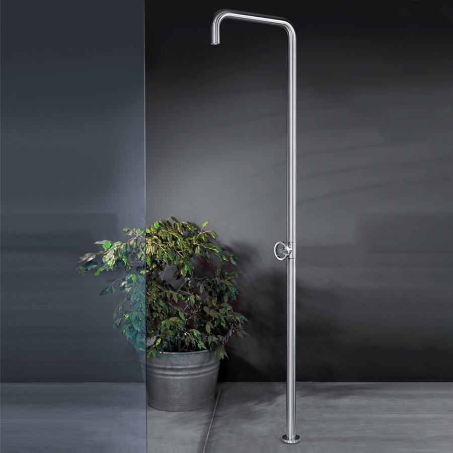 Στήλη Ντουζιέρας εξωτερικού χώρου με μίκτη Slim, Vicario AISI316 Inox 800323-111