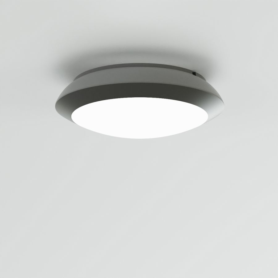it-Lighting Champlain 1xE27 Outdoor Ceiling Light Grey D:90x285x285mm 80300834