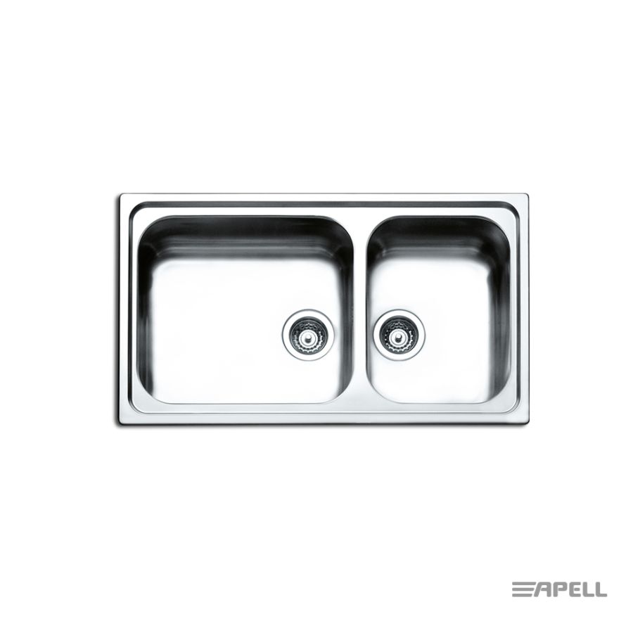 Νεροχύτης Κουζίνας Ανοξείδωτος Anniversario 86x50 Αpell Inox Σαγρέ 8320-112